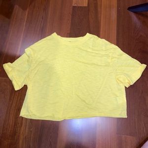 Yellow Shirt Cropped Women